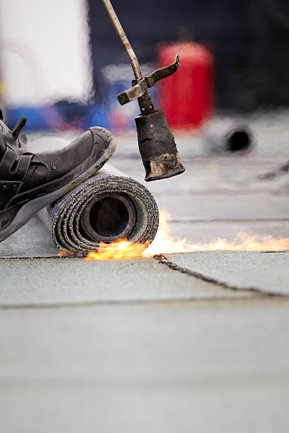 Bitumenabdichtung mit Brenner
